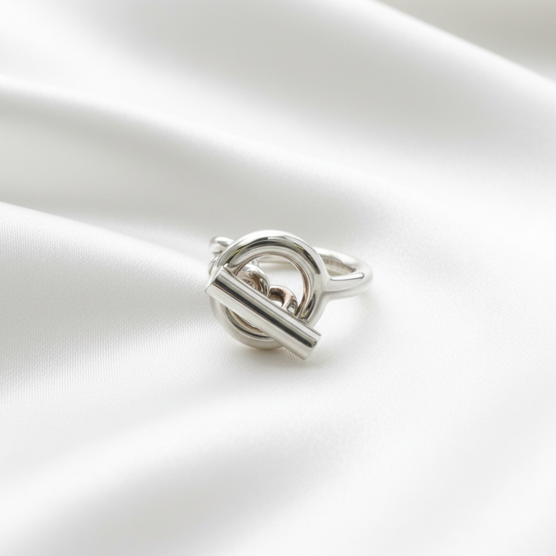 Hermes Croisette Ring Silver 925 Fashion No Stone Band Ring Silver