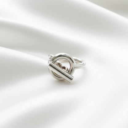 Hermes Croisette Ring Silver 925 Fashion No Stone Band Ring Silver