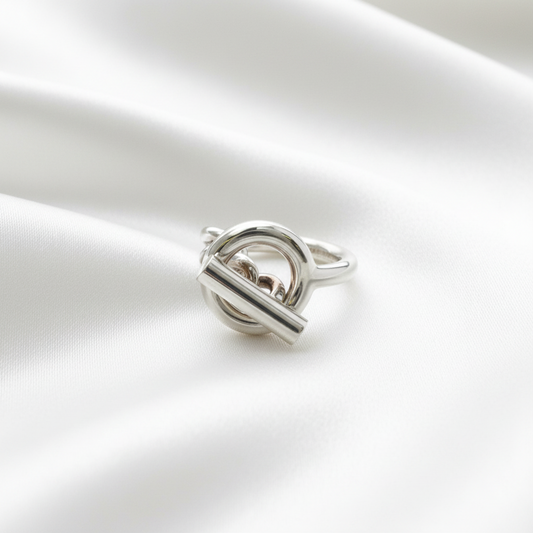 Hermes Croisette Ring Silver 925 Fashion No Stone Band Ring Silver