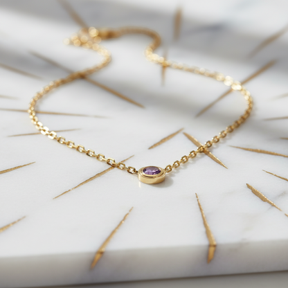 Cartier Damour Necklace Pink Sapphire Pink Gold (18K) Sapphire Women,Men Fashion Necklace (Pink Gold)