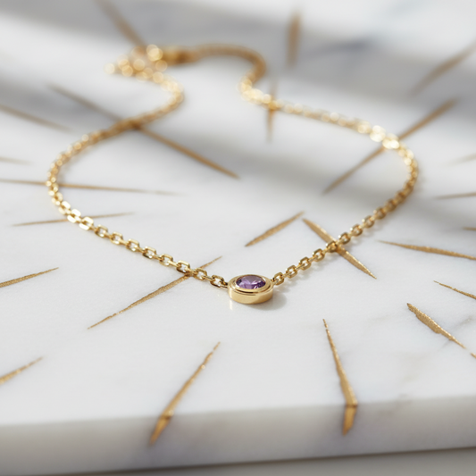 Cartier Damour Necklace Pink Sapphire Pink Gold (18K) Sapphire Women,Men Fashion Necklace (Pink Gold)