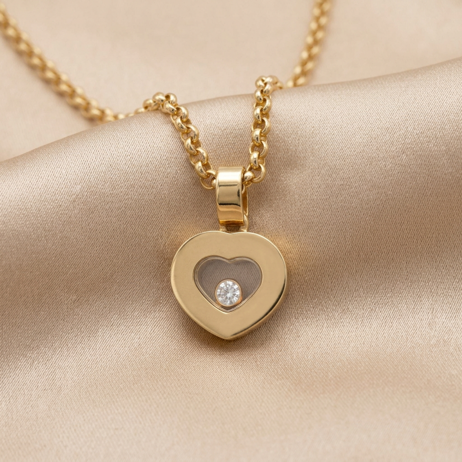 Chopard Happy Diamonds Necklace 79/2897-20 White Gold (18K) Diamond Men,Women Fashion Necklace (Silver)