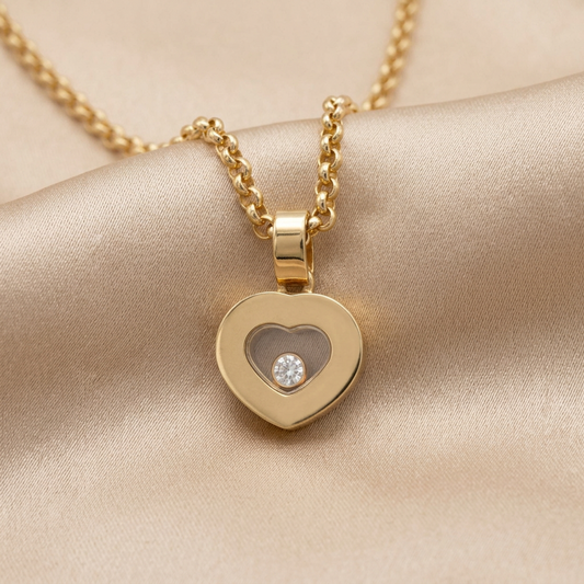 Chopard Happy Diamonds Necklace 79/2897-20 White Gold (18K) Diamond Men,Women Fashion Necklace (Silver)