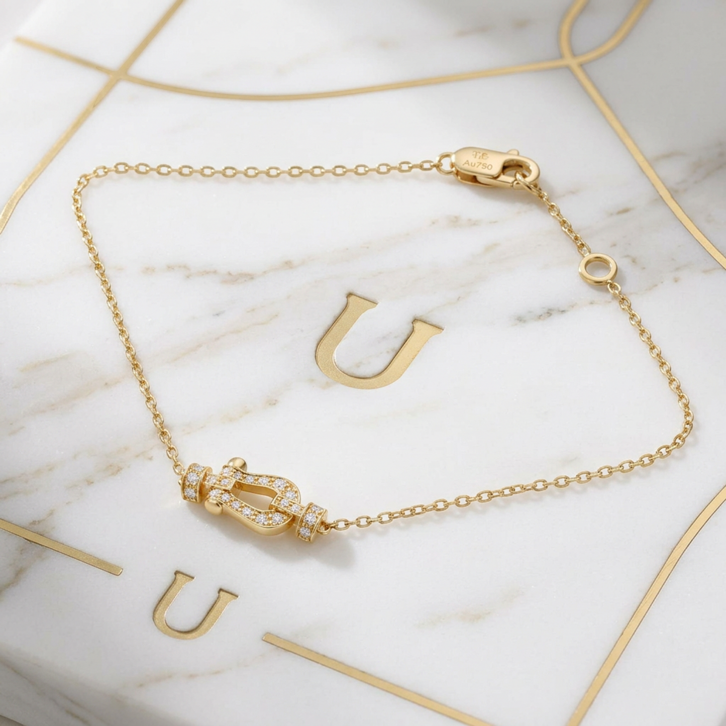 Fred Force 10 Bracelet With Diamonds Yellow Gold (18K) Diamond Charm Bracelet Gold