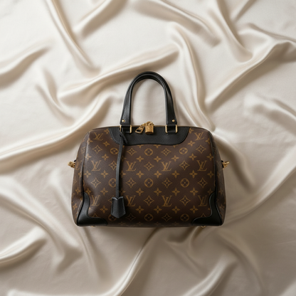 Louis Vuitton Monogram Macassar Retiro M50058 Women's Handbag,Shoulder Bag Black,Brown