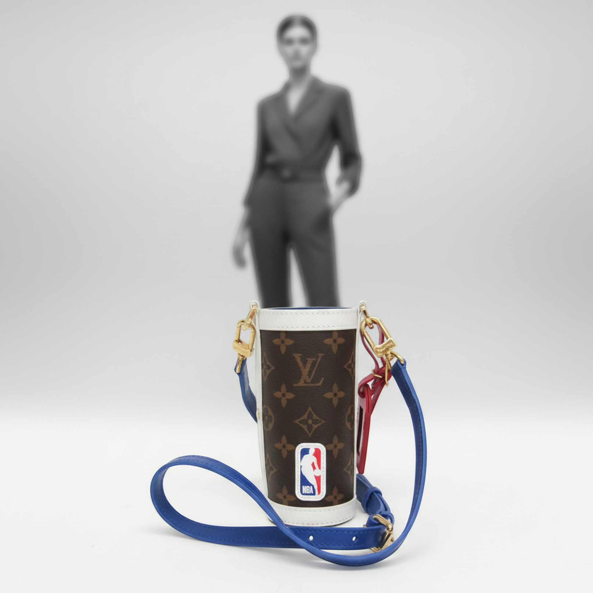 Louis Vuitton Monogram NBA Collaboration Flask Holder GI0565 Men,Women Shoulder Bag Blue,Brown,White
