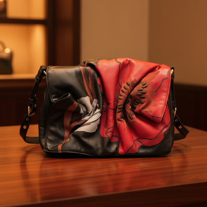 Valentino Garavani Bloomy QW0B0C81GQS Women's Leather Shoulder Bag Black,Brown,Red Color