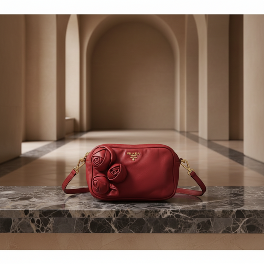 Prada NAPPA ROSE BP0166 Women's Leather Shoulder Bag Pink