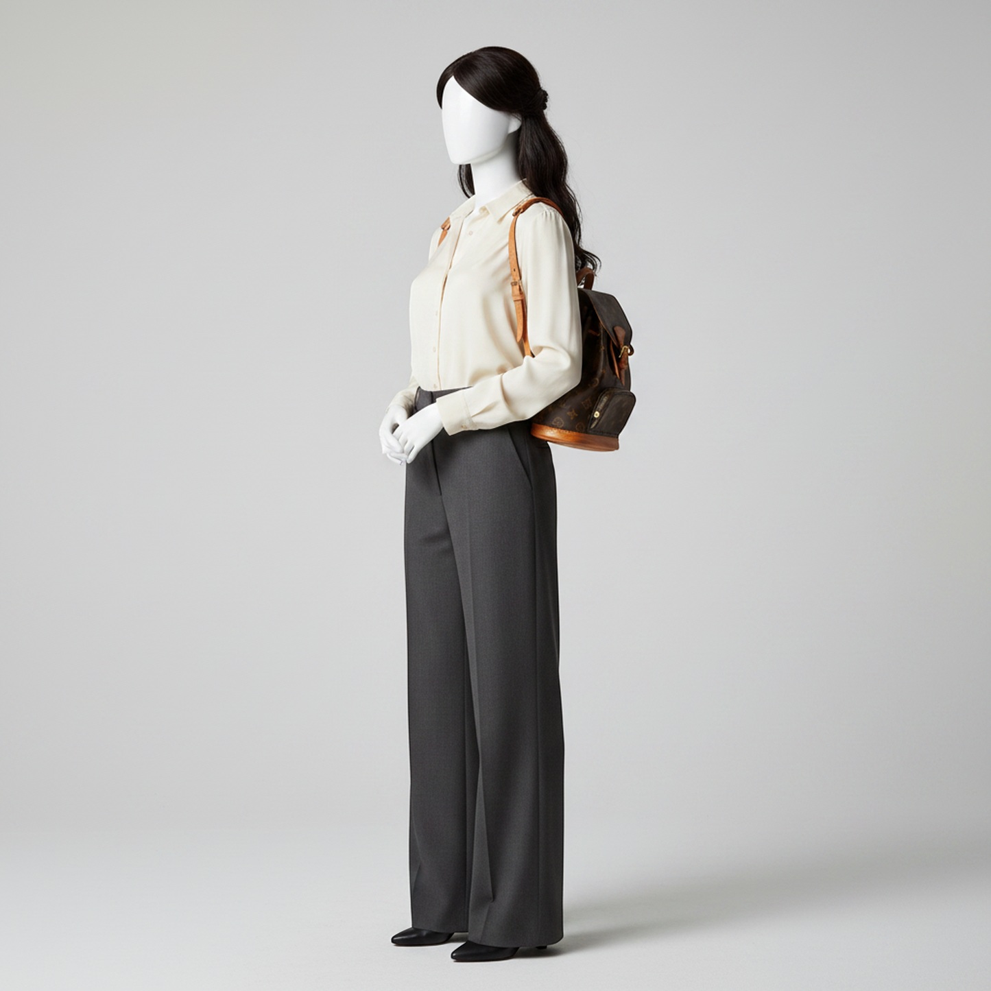 Louis Vuitton Monogram Mini Monsuri M51137 Women's Backpack Brown