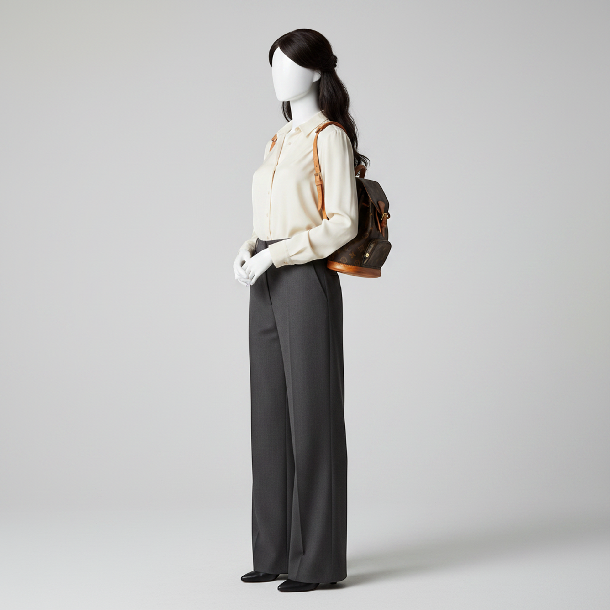Louis Vuitton Monogram Mini Monsuri M51137 Women's Backpack Brown