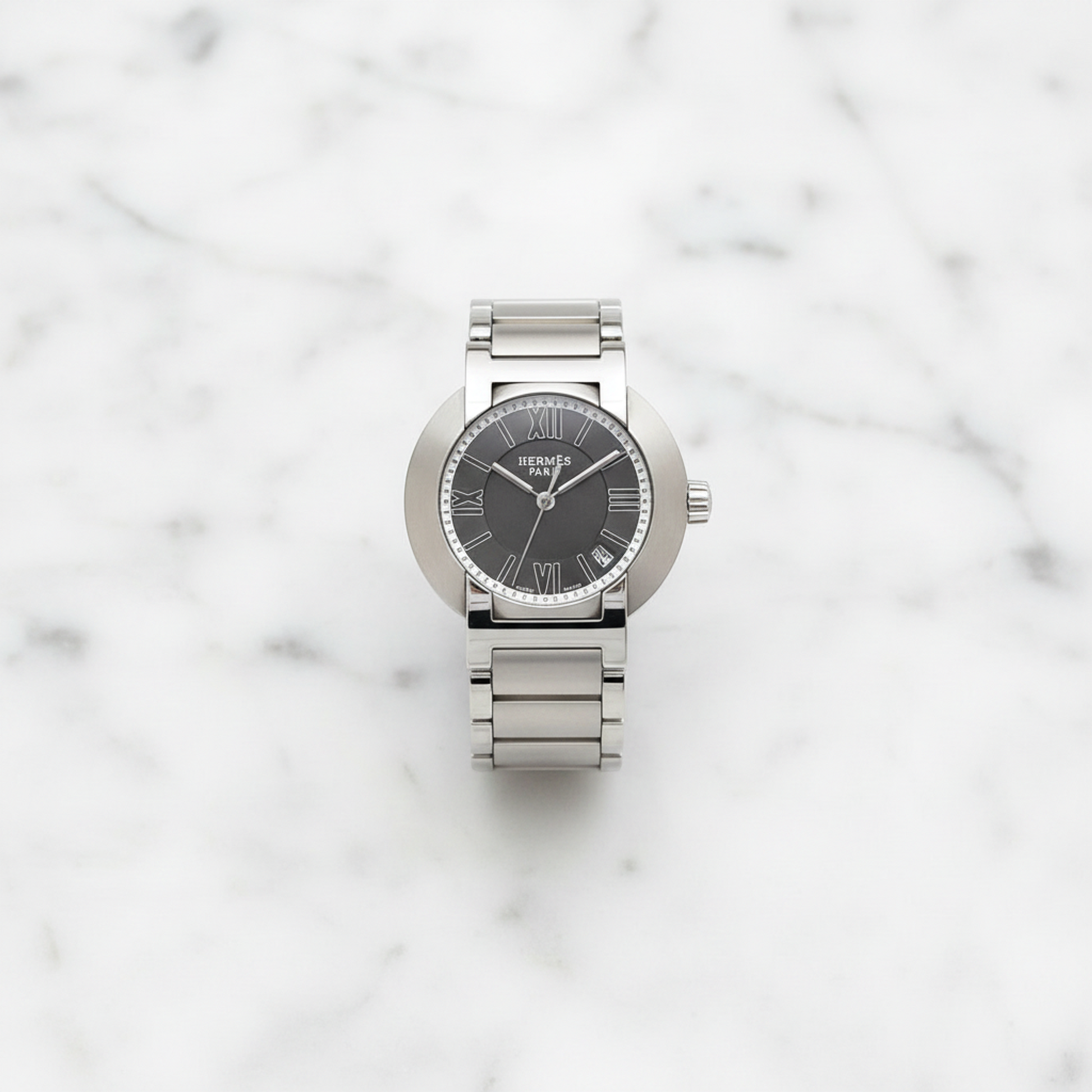 HERMES Nomade Steel Auto Quartz Ladies Watch NO1.210 Polished