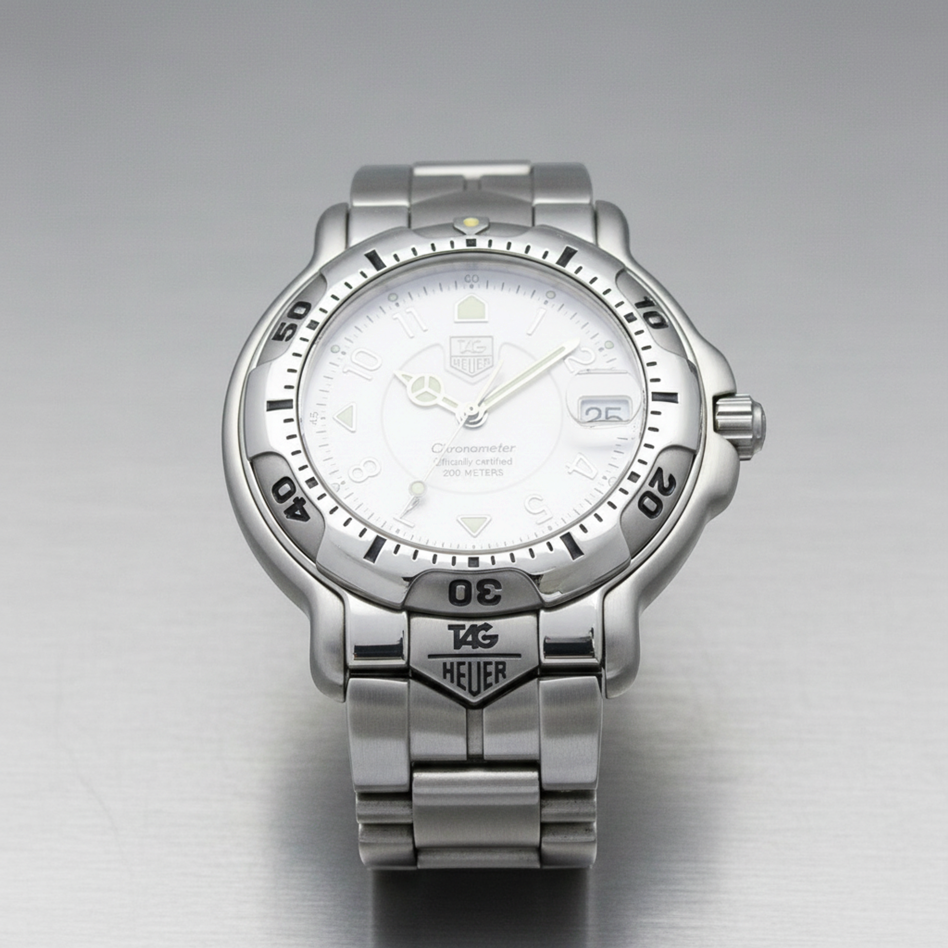 TAG HEUER 6000 Chronometer Steel Automatic Mens Watch WH5111 Polished