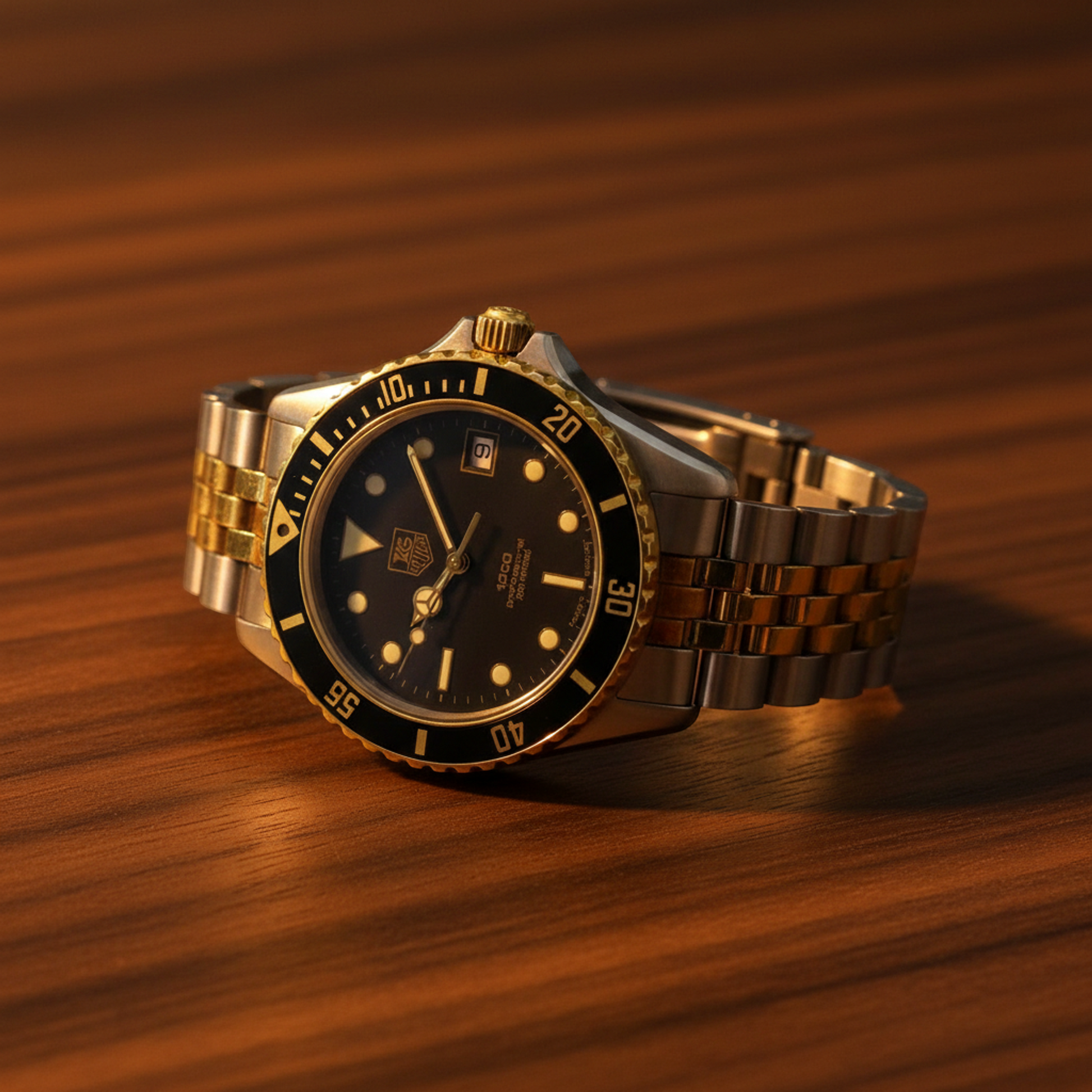 TAG HEUER 1000 Professional Gold Plated Steel Watch 980.020B