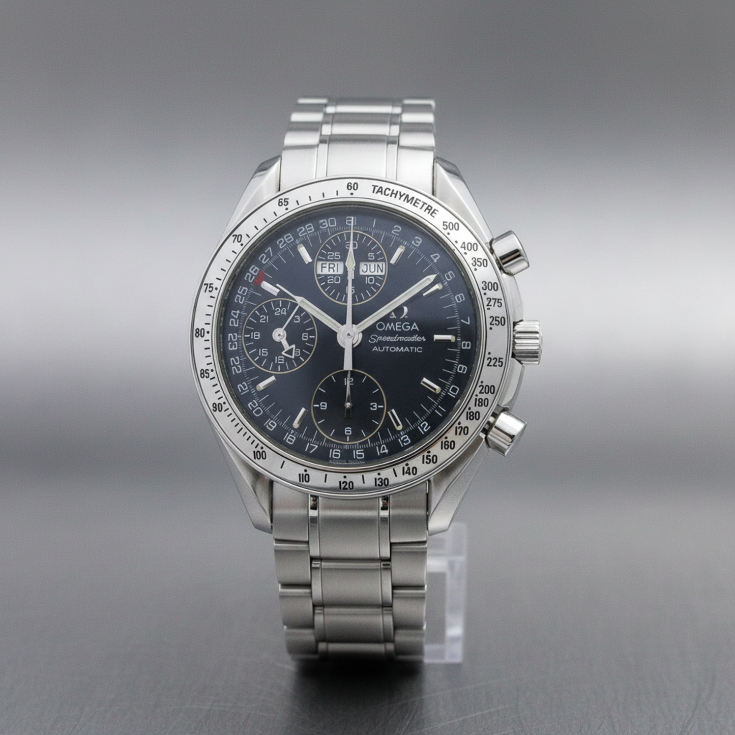 OMEGA Speedmaster Triple Date Steel Automatic Watch 3523.80 Polished