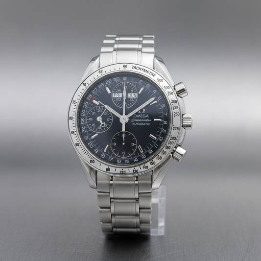 OMEGA Speedmaster Triple Date Steel Automatic Watch 3523.80 Polished