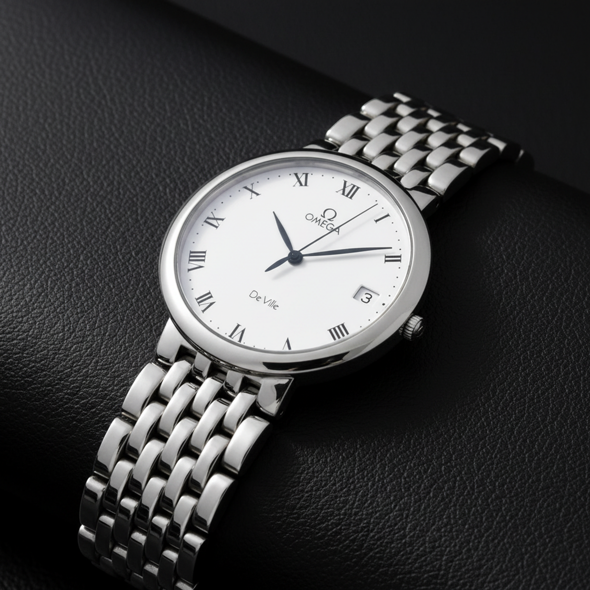 OMEGA De Ville Quartz Stainless Steel Mens Watch 7520.23 Polished