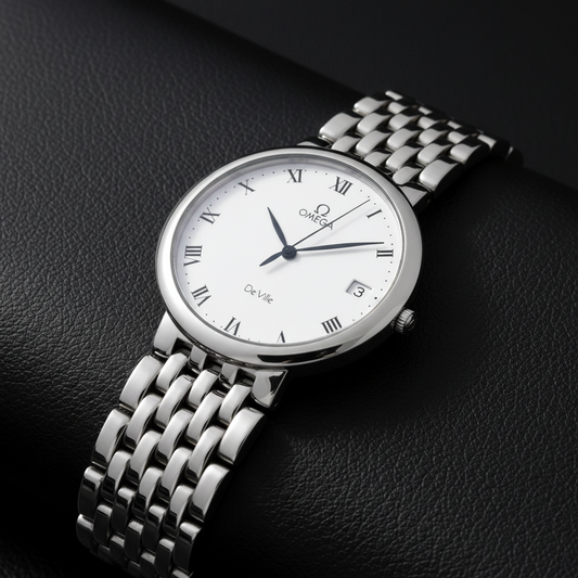 OMEGA De Ville Quartz Stainless Steel Mens Watch 7520.23 Polished