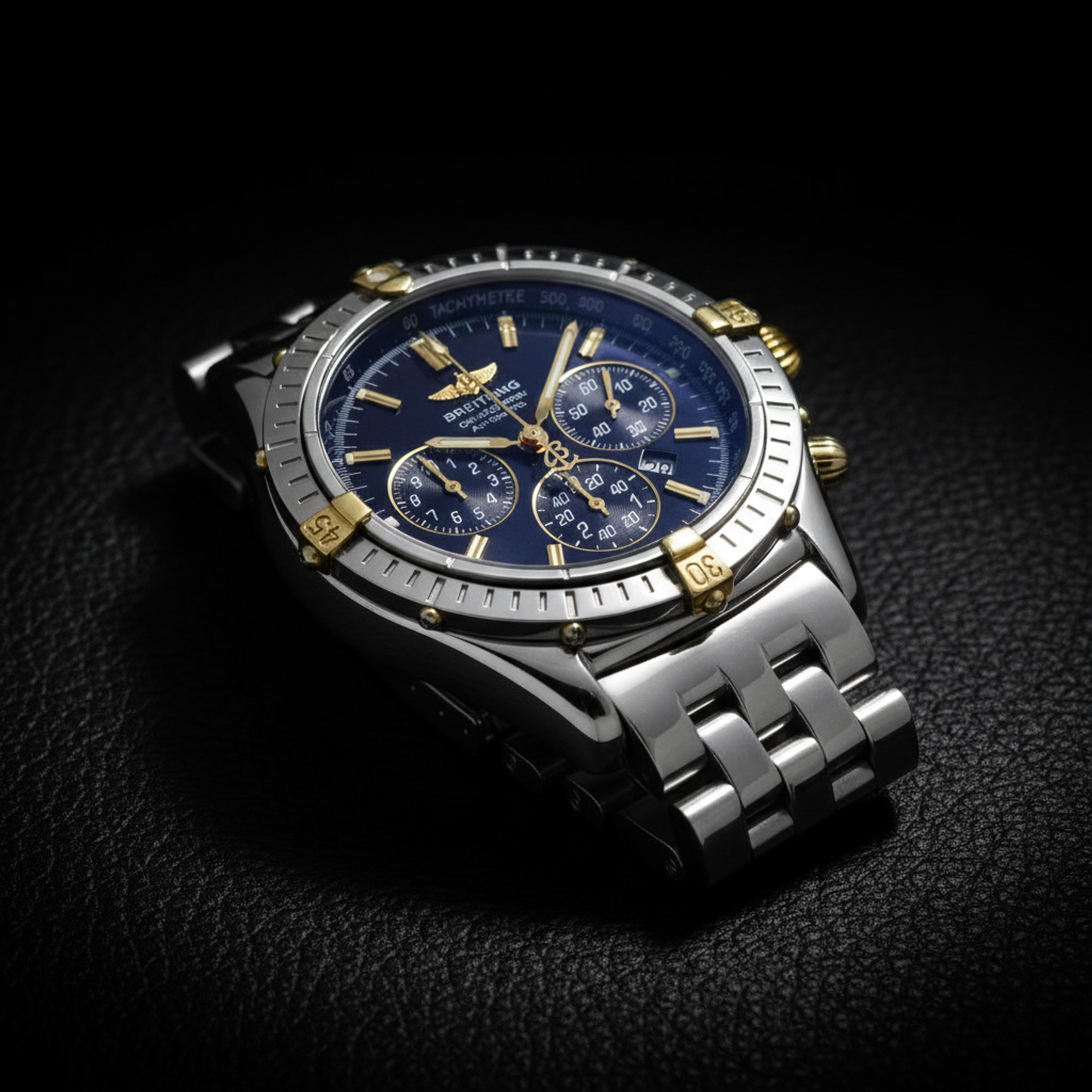 BREITLING Shadow Flyback Chronograph Steel Mens Watch B35312 Polished