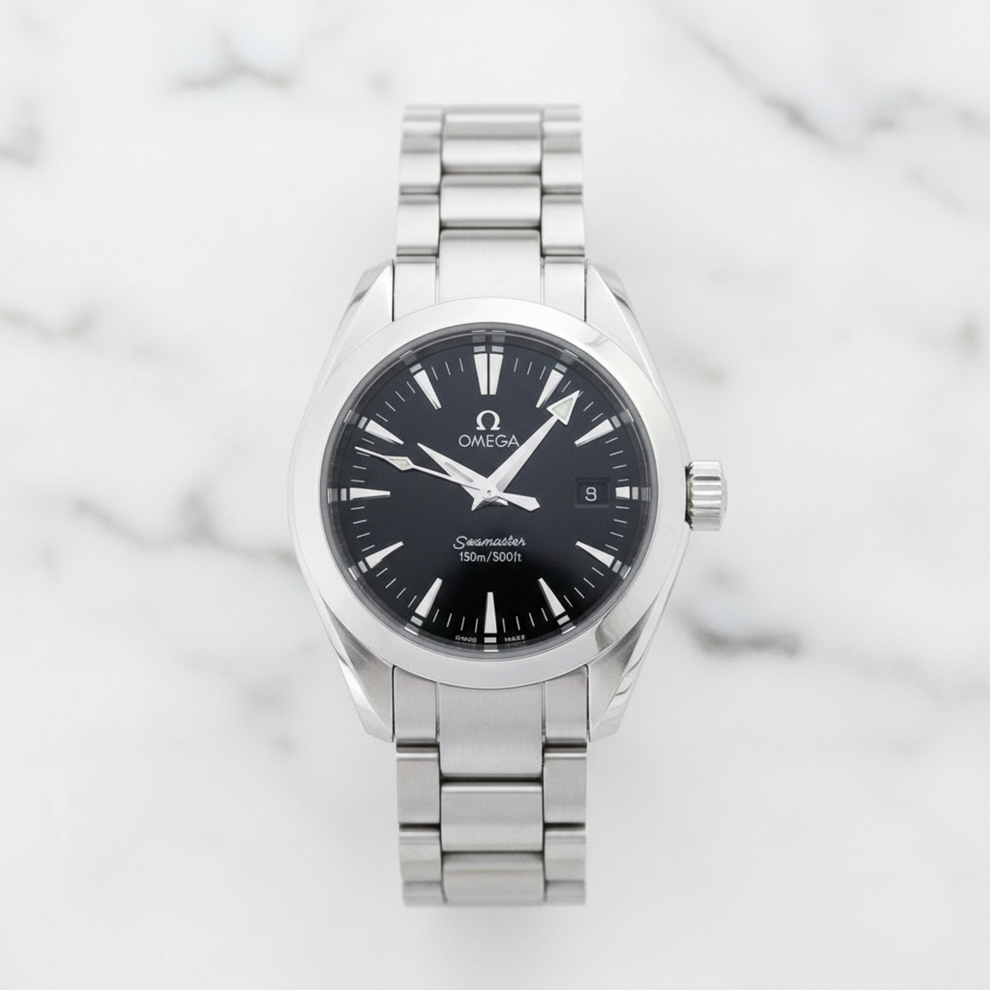 OMEGA Seamaster Aqua Terra Steel Quartz Ladies Watch 2577.50 Polished