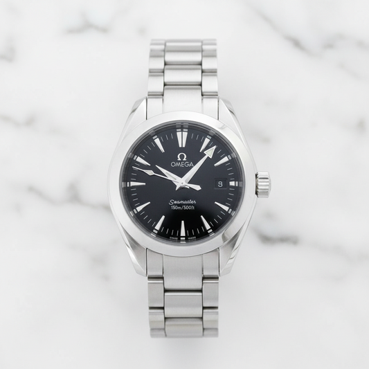 OMEGA Seamaster Aqua Terra Steel Quartz Ladies Watch 2577.50 Polished