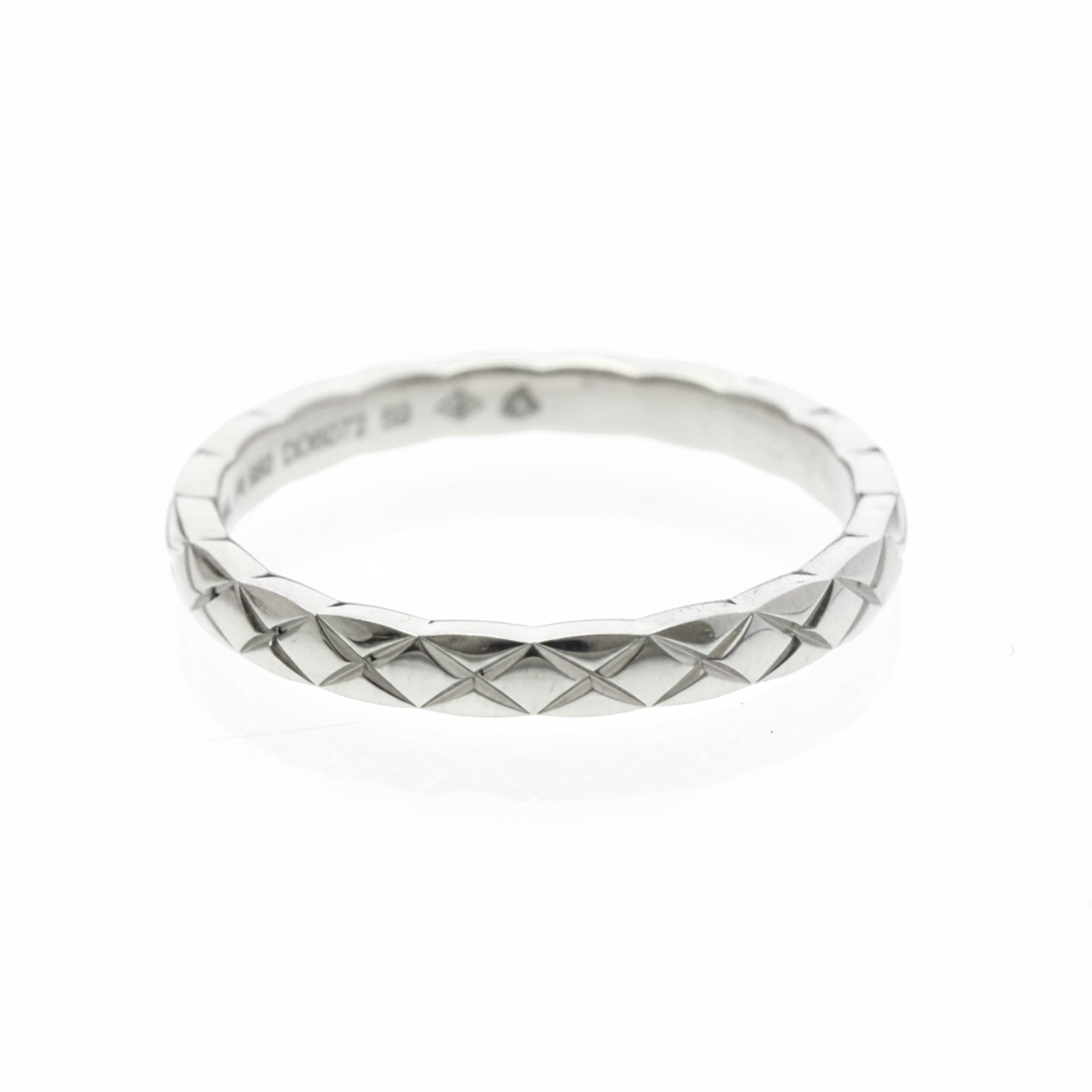 Chanel Coco Crush Ring Mini Model Platinum Fashion No Stone Band Ring Silver