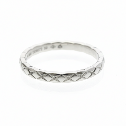 Chanel Coco Crush Ring Mini Model Platinum Fashion No Stone Band Ring Silver