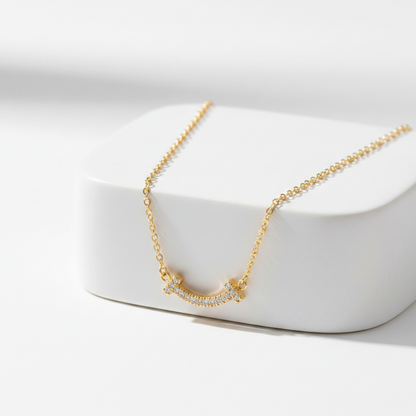 Tiffany Tiffany T Smile Micro Size Necklace Pink Gold (18K) No Stone Men,Women Fashion Necklace (Pink Gold)