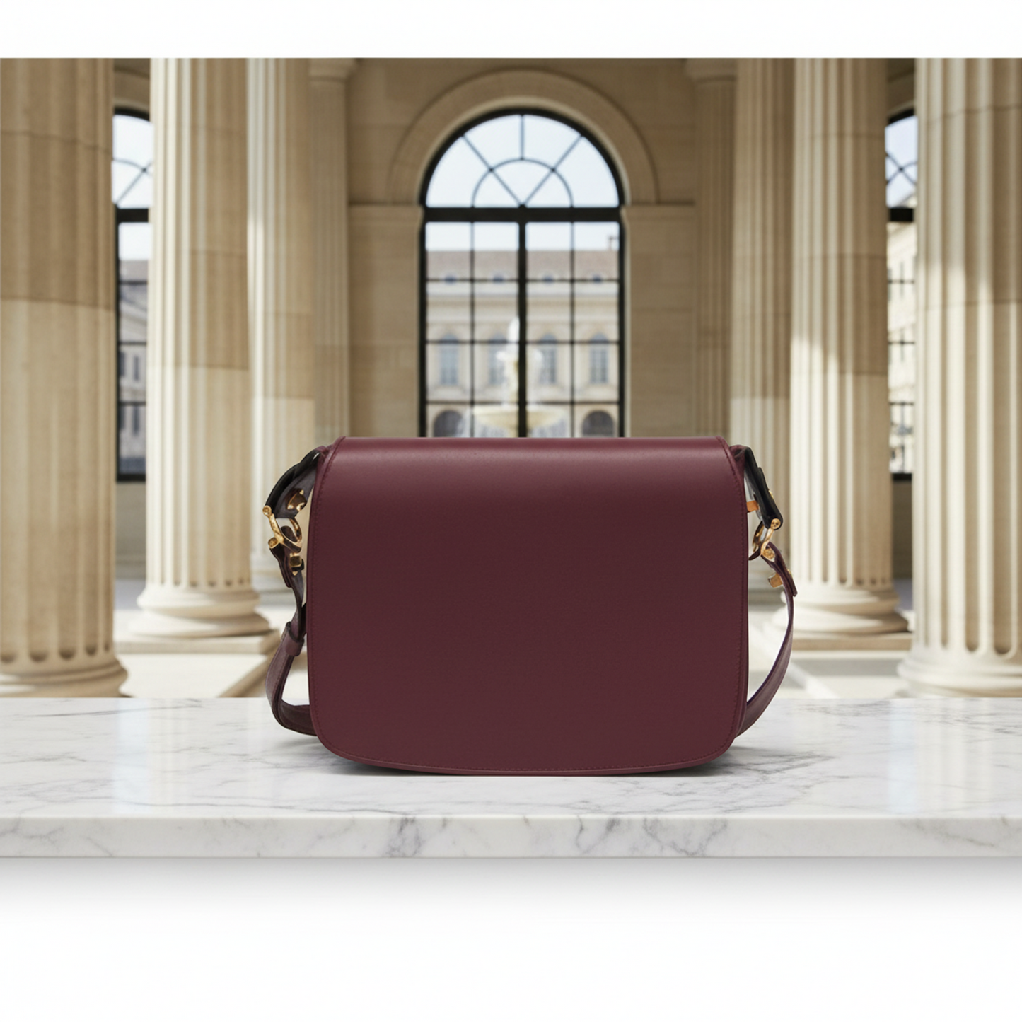 Cartier Must Women's Leather Messenger Bag,Shoulder Bag Bordeaux