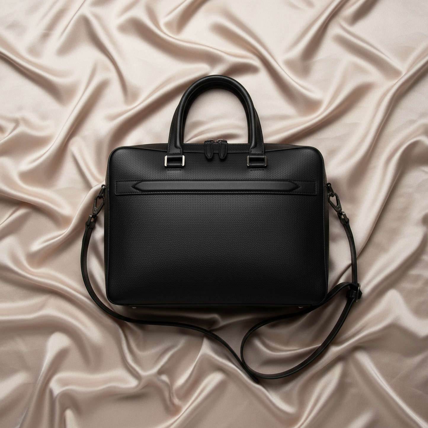 Salvatore Ferragamo FZ-24 0458 Men's Leather Briefcase,Handbag Black