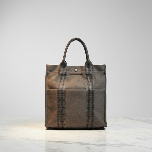 Hermes Her Line A Dos MM Men,Women Polyamide,Polyester Backpack Black,Gray