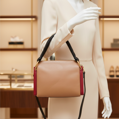 Marni BEAT Women's Leather Shoulder Bag Beige,Black,Bordeaux