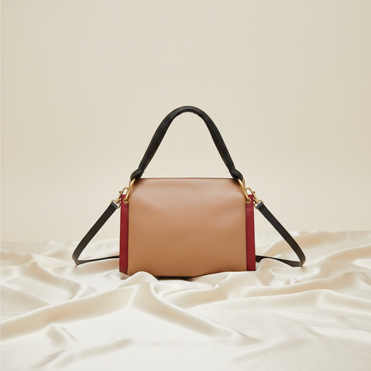 Marni BEAT Women's Leather Shoulder Bag Beige,Black,Bordeaux