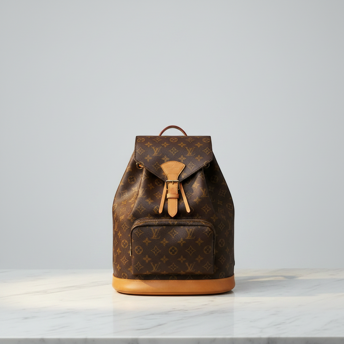 Louis Vuitton Monogram Montsouris GM M51135 Women's Backpack Brown