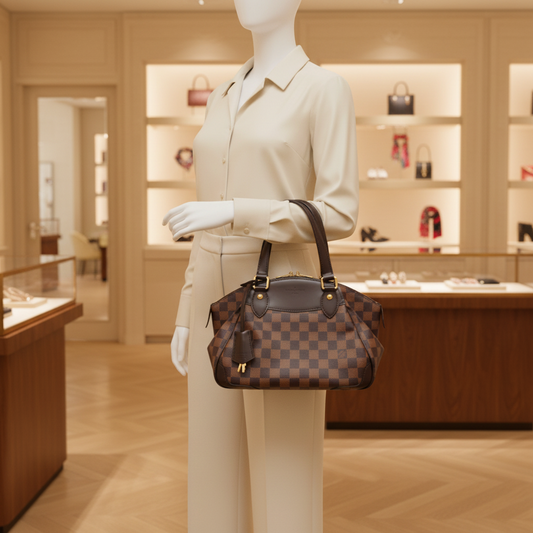 Louis Vuitton Damier Verona PM N41117 Women's Shoulder Bag Ebene