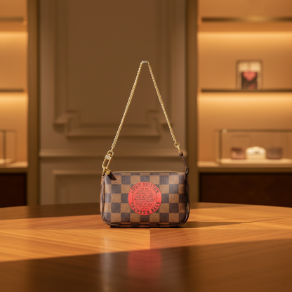 Louis Vuitton Damier Mini Pochette Accessoires T&B N58011 Women's Handbag Ebene