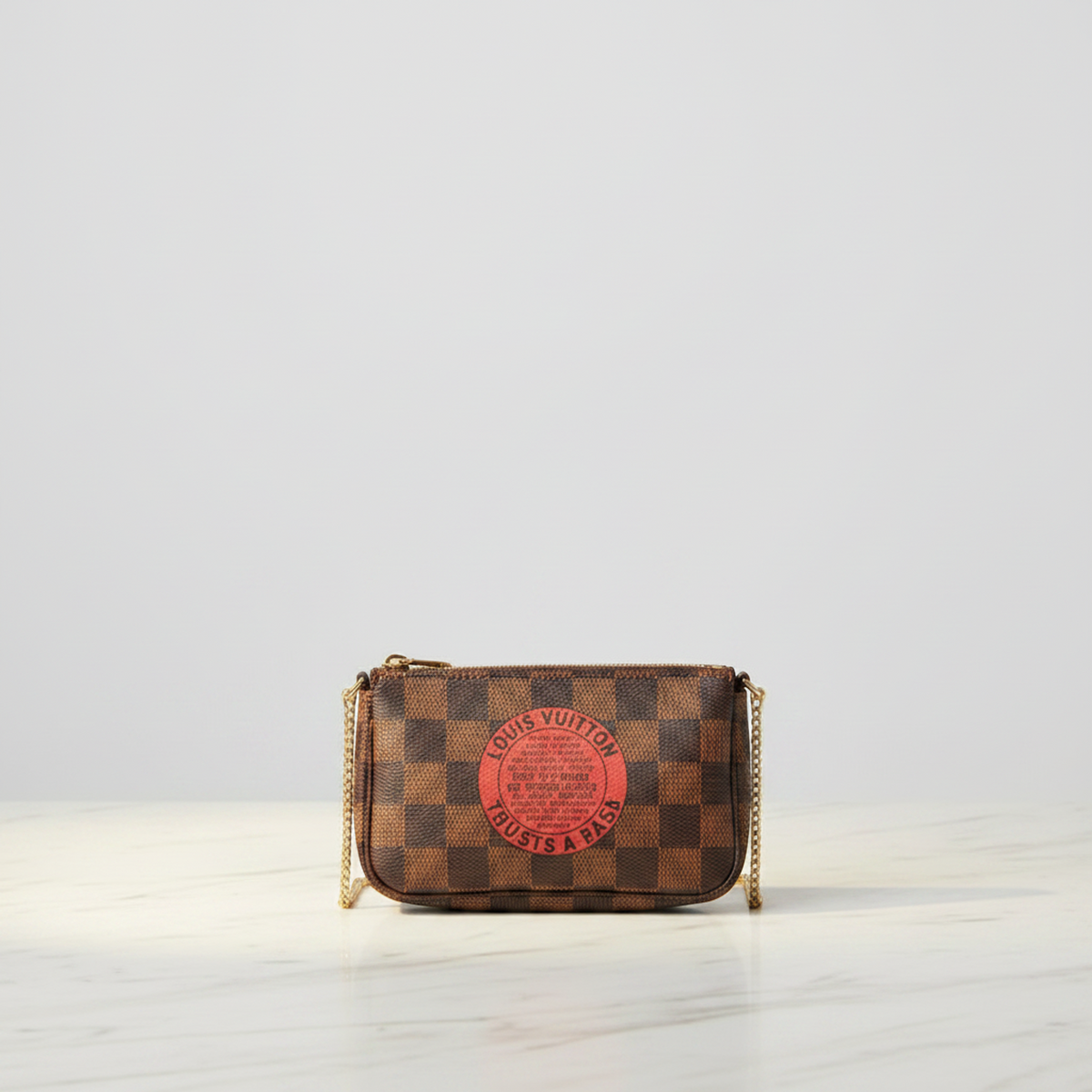Louis Vuitton Damier Mini Pochette Accessoires T&B N58011 Women's Handbag Ebene