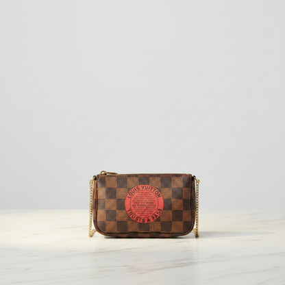 Louis Vuitton Damier Mini Pochette Accessoires T&B N58011 Women's Handbag Ebene