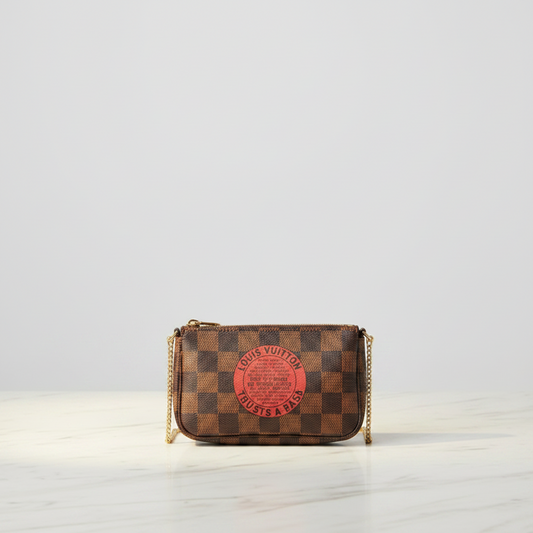 Louis Vuitton Damier Mini Pochette Accessoires T&B N58011 Women's Handbag Ebene