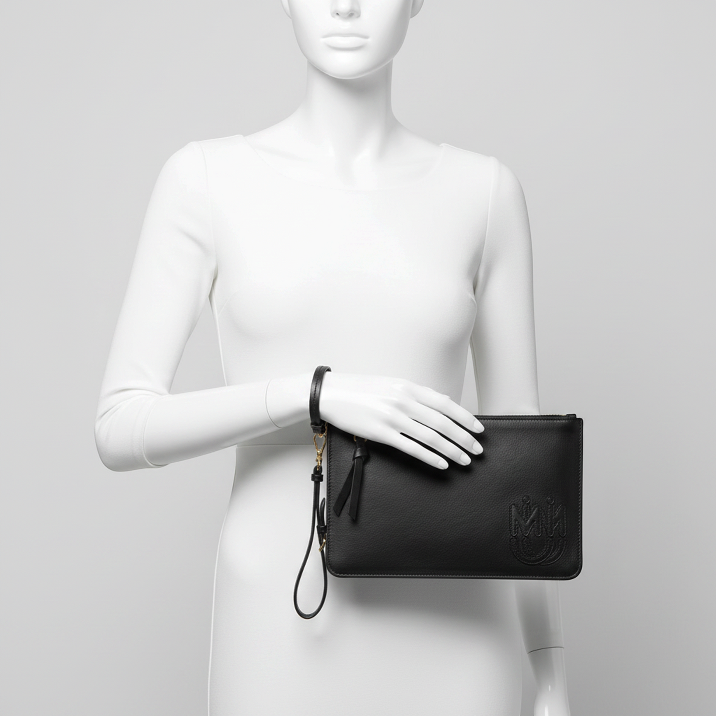 Miu Miu Women's Leather Clutch Bag,Pouch Black