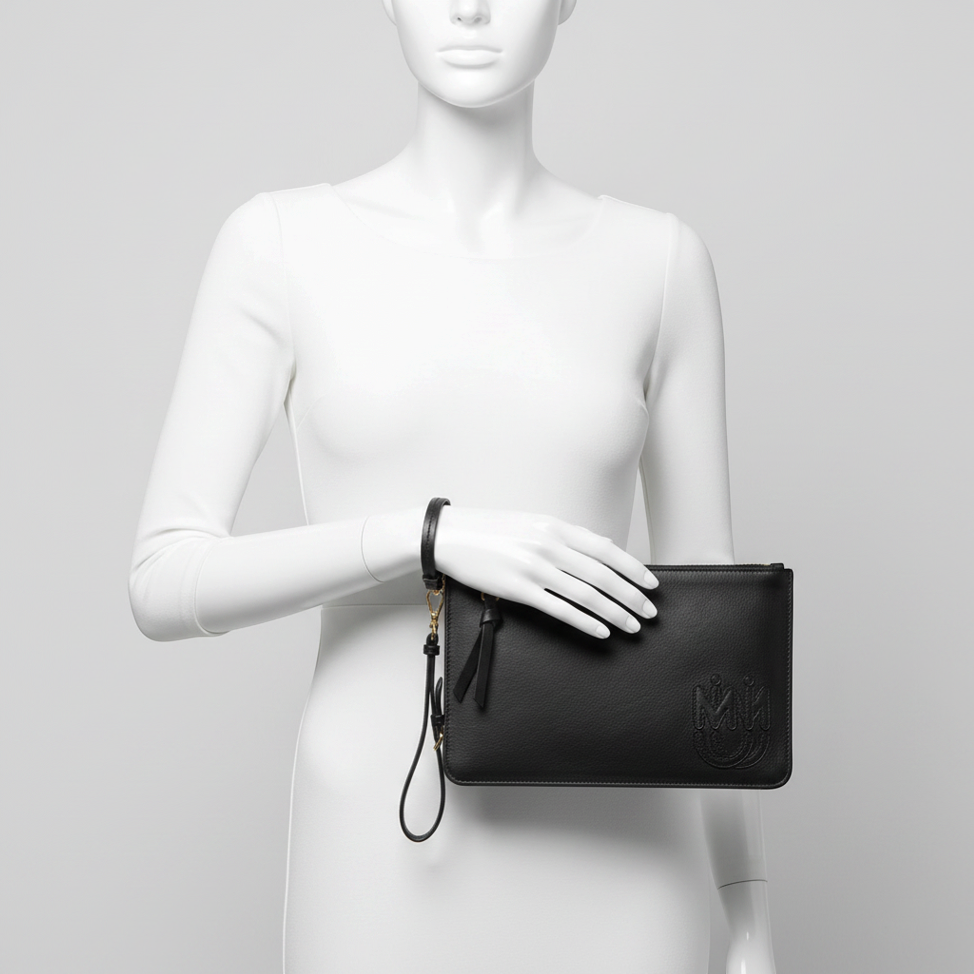 Miu Miu Women's Leather Clutch Bag,Pouch Black