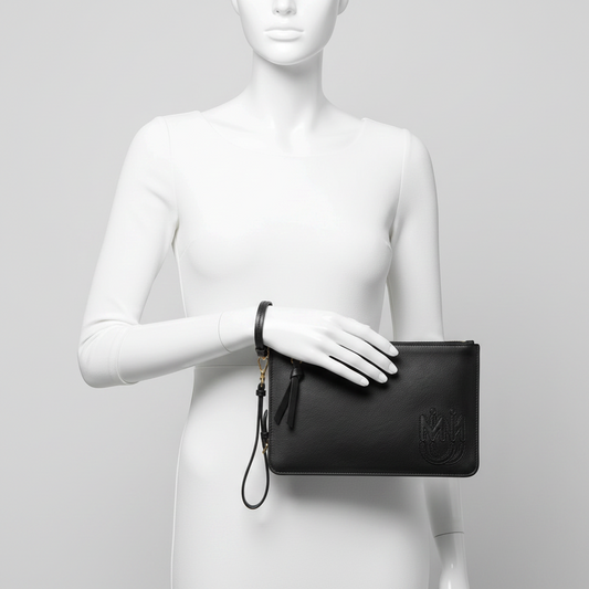 Miu Miu Women's Leather Clutch Bag,Pouch Black