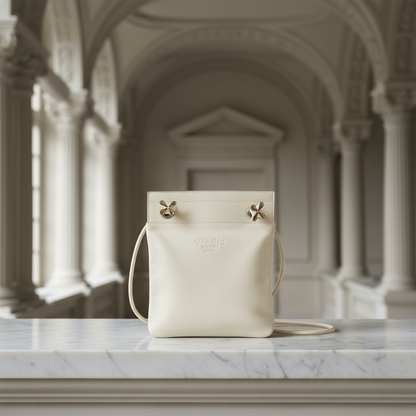 Hermes Aline Mini Women's Agneau Milo,Swift Leather Shoulder Bag Off-white