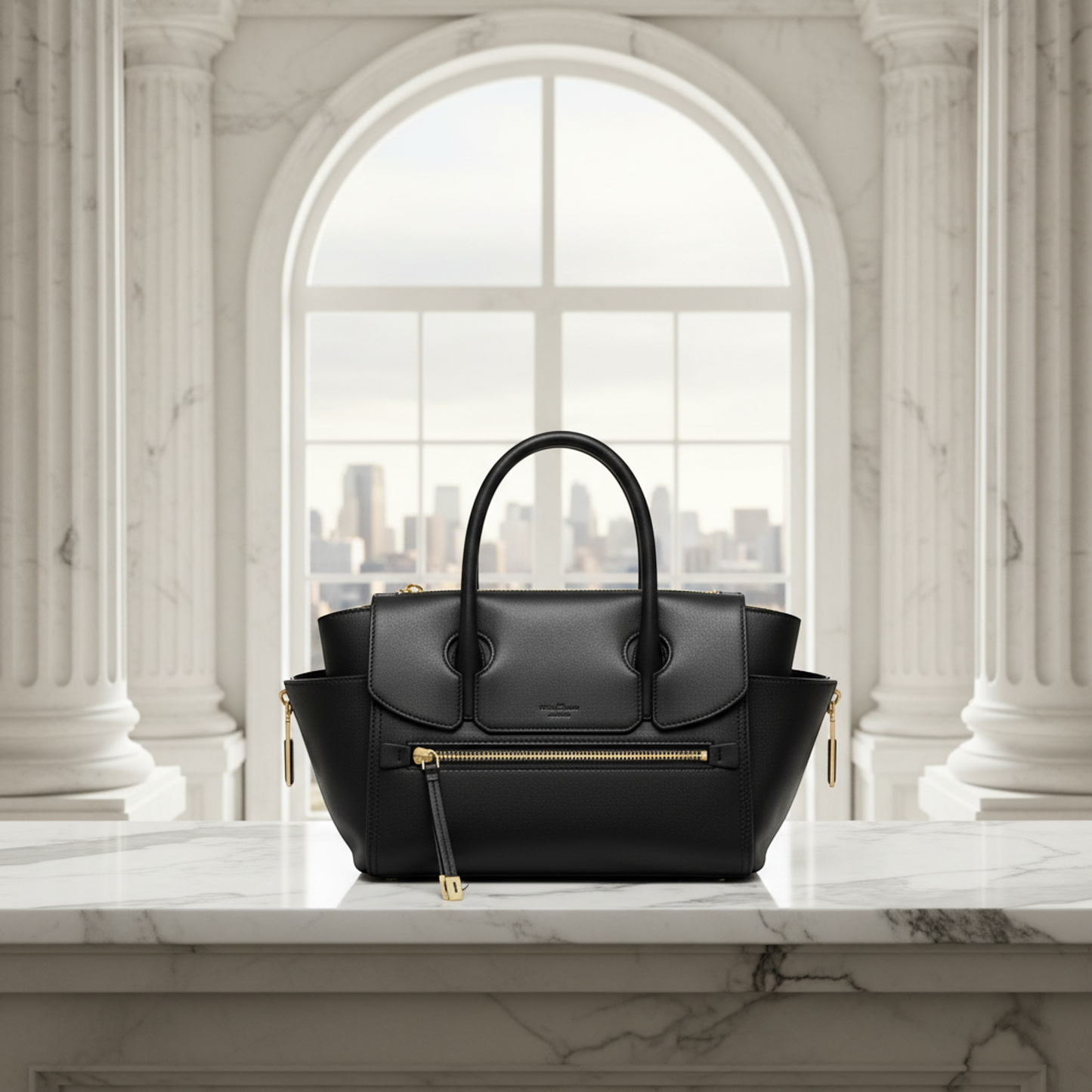 Salvatore Ferragamo GF-21 G840 Women's Leather Handbag,Shoulder Bag Dark Navy