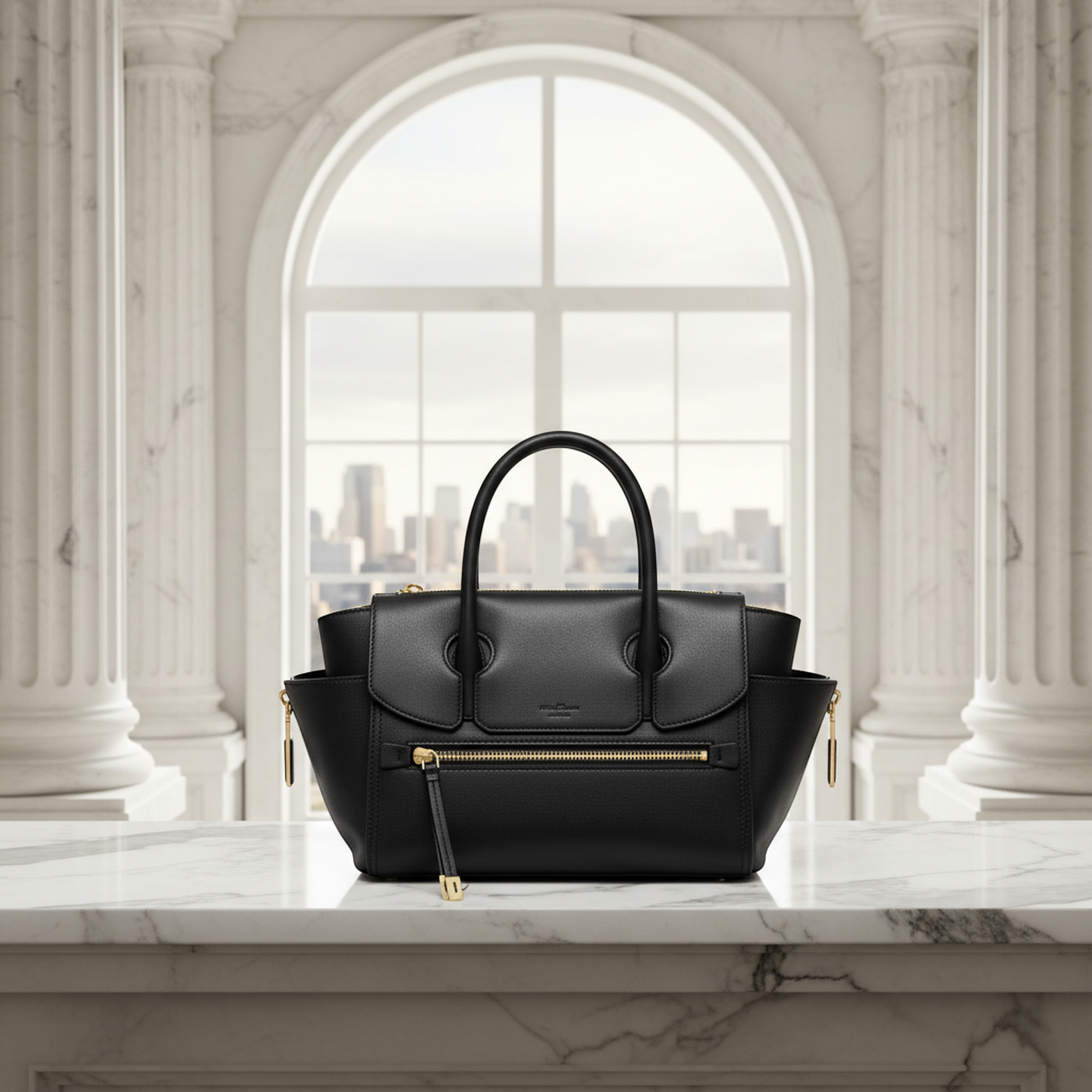 Salvatore Ferragamo GF-21 G840 Women's Leather Handbag,Shoulder Bag Dark Navy