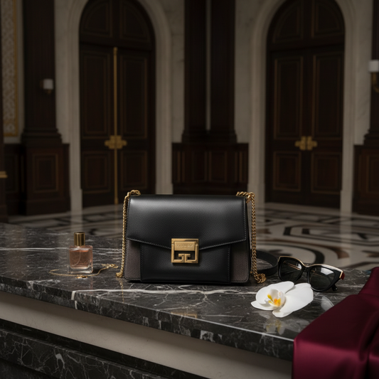 Givenchy GV3 Small BB501CB033 Women's Leather,Suede Handbag,Shoulder Bag Black