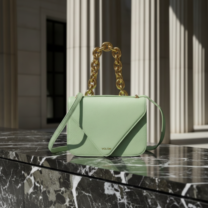 Bottega Veneta Mount Small Chain Shoulder Bag Women's Leather Handbag,Shoulder Bag Green