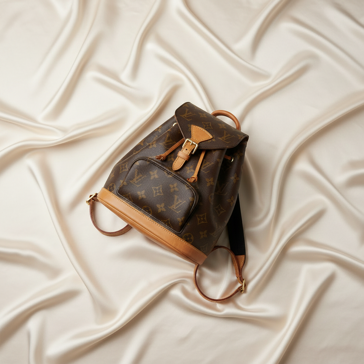 Louis Vuitton Monogram Mini Monsuri M51137 Women's Backpack Brown