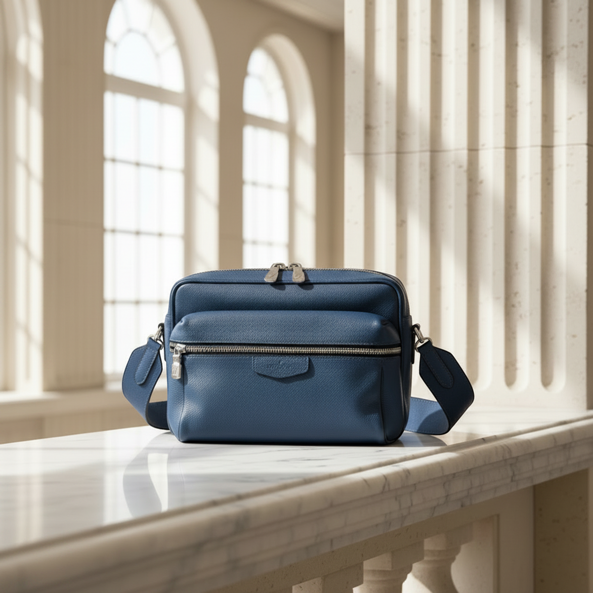 Louis Vuitton Taigarama Outdoor Messenger PM M33437 Men's Messenger Bag,Shoulder Bag Cobalt