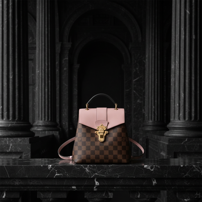 Louis Vuitton Damier Clapton Backpack N42262 Women's Backpack Brown,Rose Ballerine