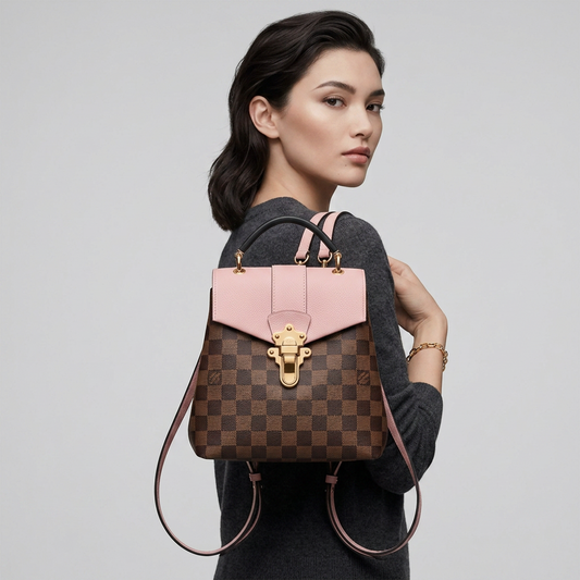 Louis Vuitton Damier Clapton Backpack N42262 Women's Backpack Brown,Rose Ballerine